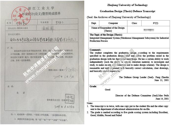 中譯杭州翻譯公司證件翻譯部大學論文答辯成績單翻譯件模板.jpg