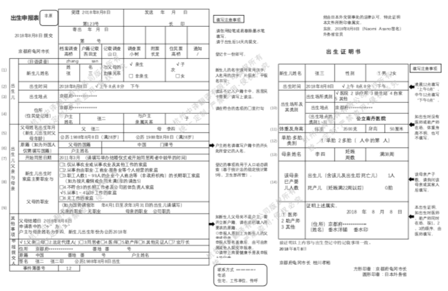 日本出生證明翻譯費(fèi)用,日本出生證明翻譯樣本,日本出生申報表翻譯,日本出生證明書翻譯,日本戶籍謄本翻譯,日本出生證明翻譯公證.png